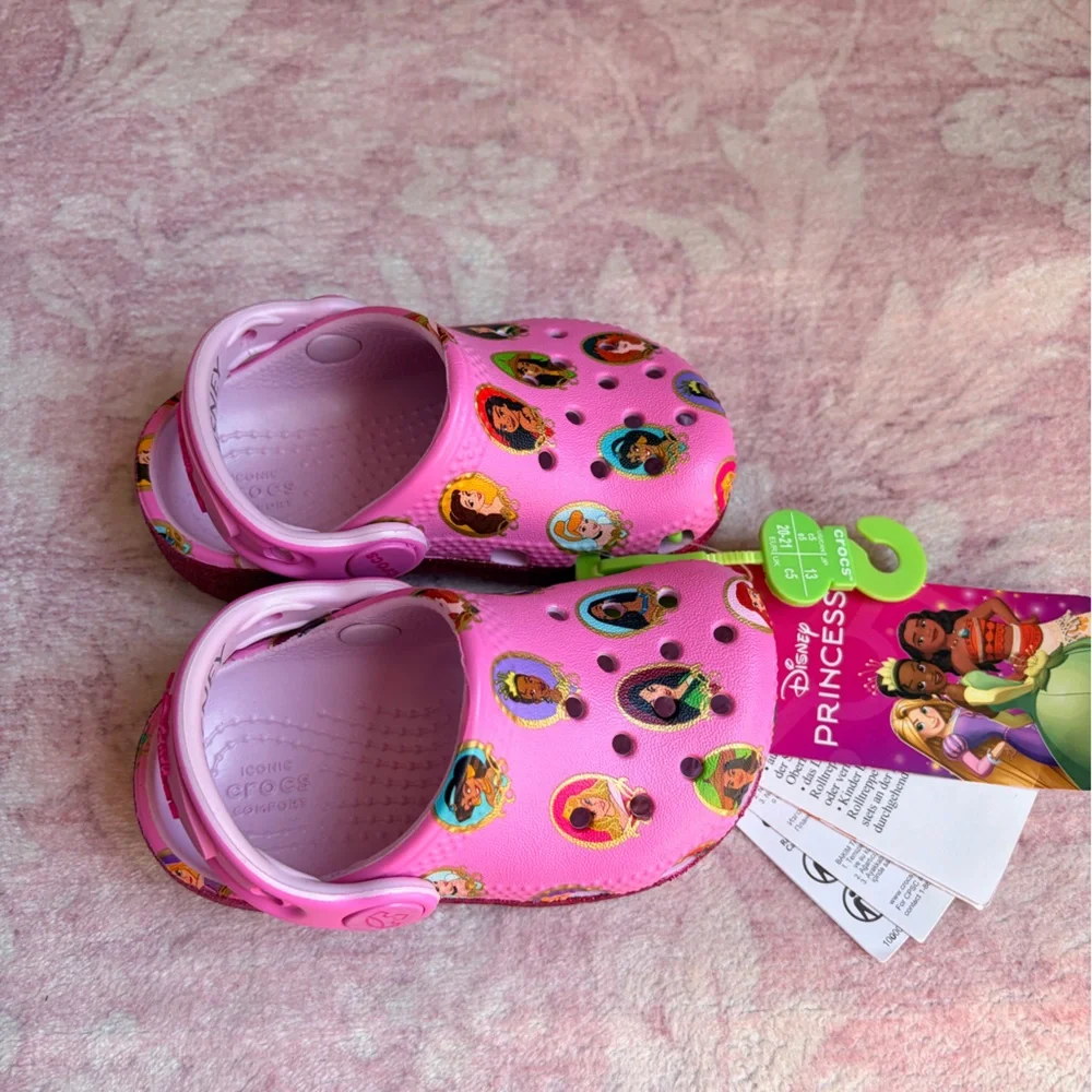CROCS Pink Disney Princess Kids' Clog Sandals - Picture 2 of 3